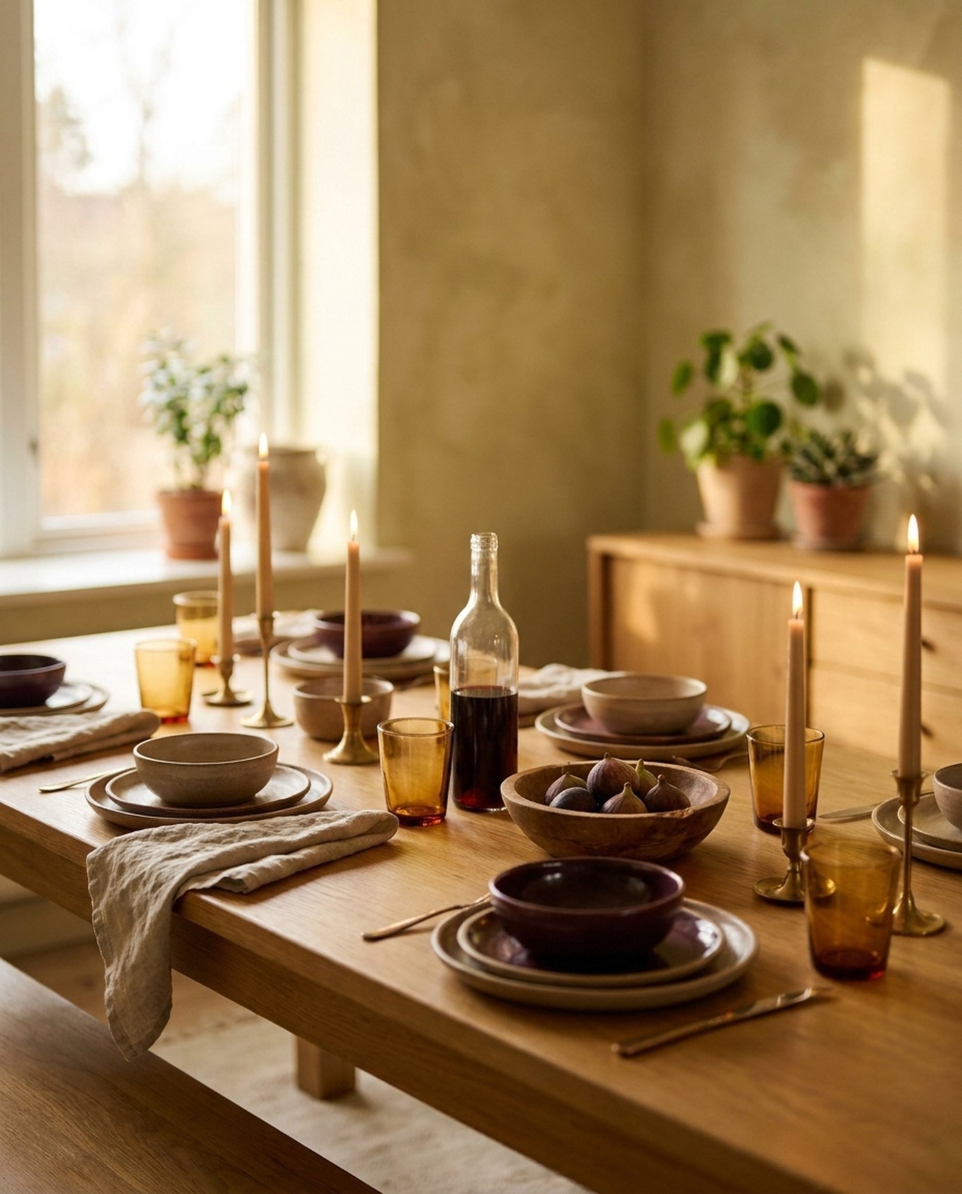 A dressed table